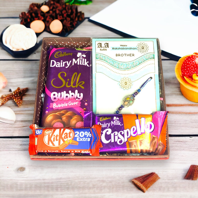 "Choco Snack Extravaganza" Rakhi Combo