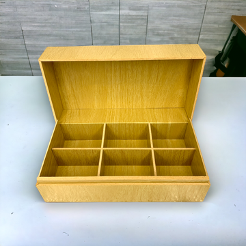 MDF Wooden Box with 6 Partitions (Green Tea Box)