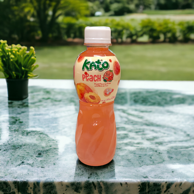 Kato Peach Juice With Nata De Coco 320ml - Pet Bottle