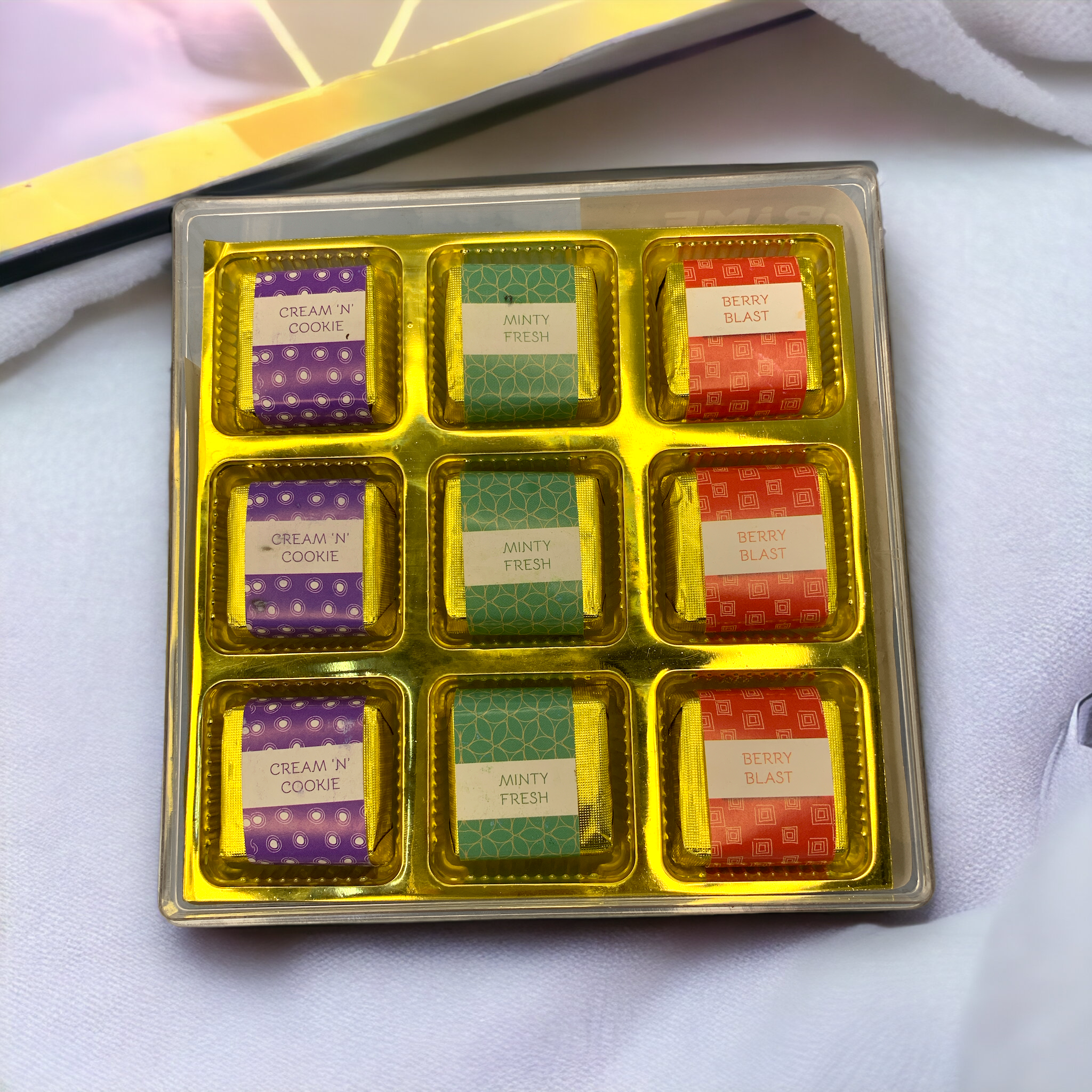 Square Crystal Premium Chocolates Box