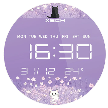 XECH Plus Kitty Digital Future Clock