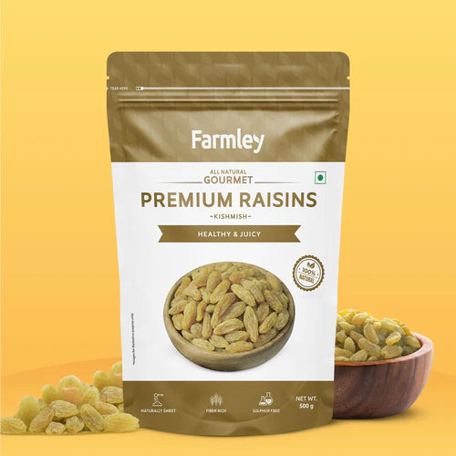 Farmley Gourmet Premium Raisins Standee Pouch 200g