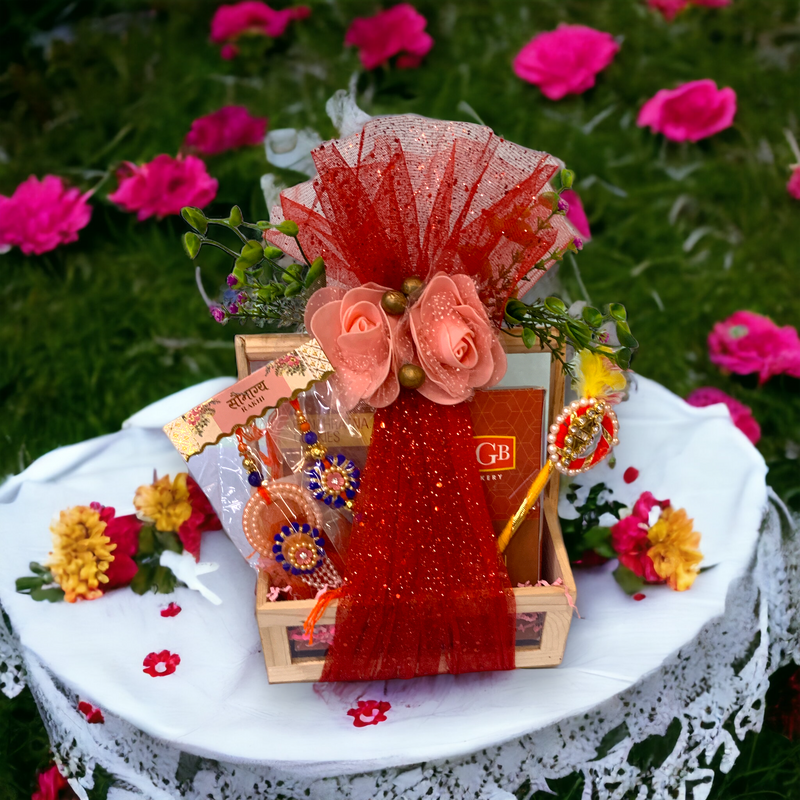 "Taste of Tradition" Bhaiya Bhabhi Rakhi Gift Basket