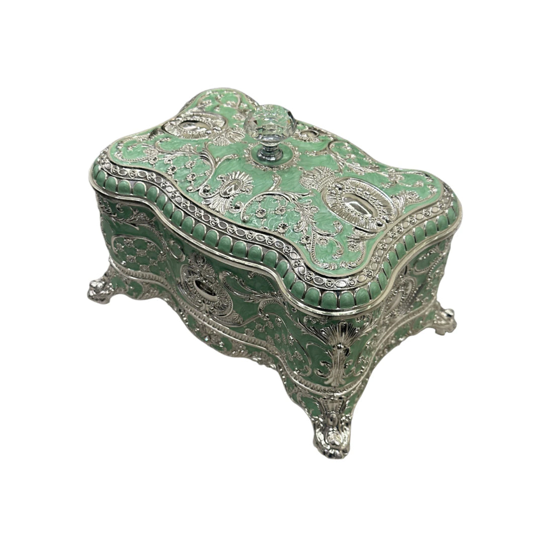 Royal Rococo Velvet-Lined Trinket Box