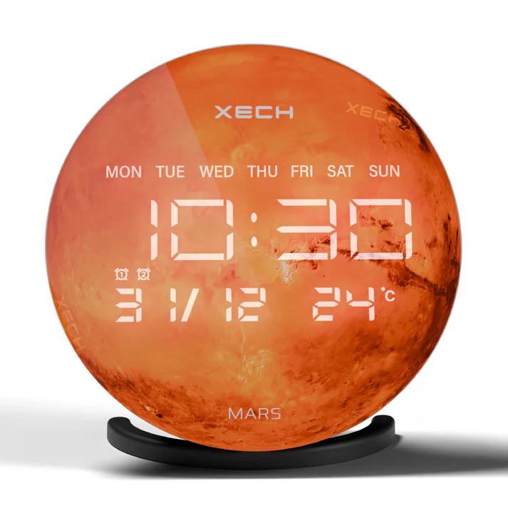 XECH Solaris X Mars LED Clock WIth Speaker
