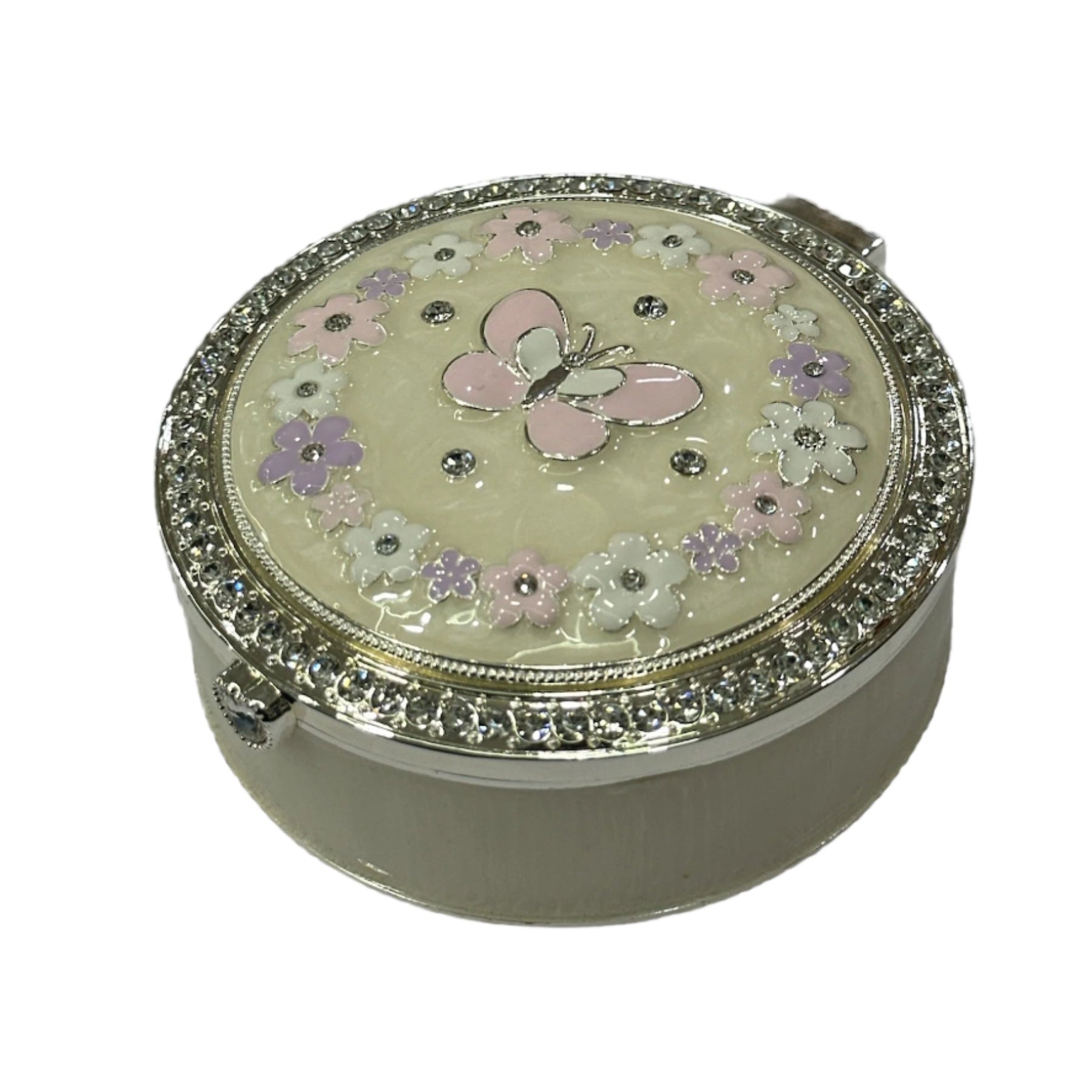 Charming Butterfly Bangle Box with Rhinestone Art