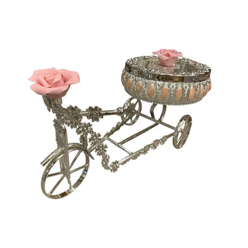 Rose Tricycle Decorative Storage Showpiece