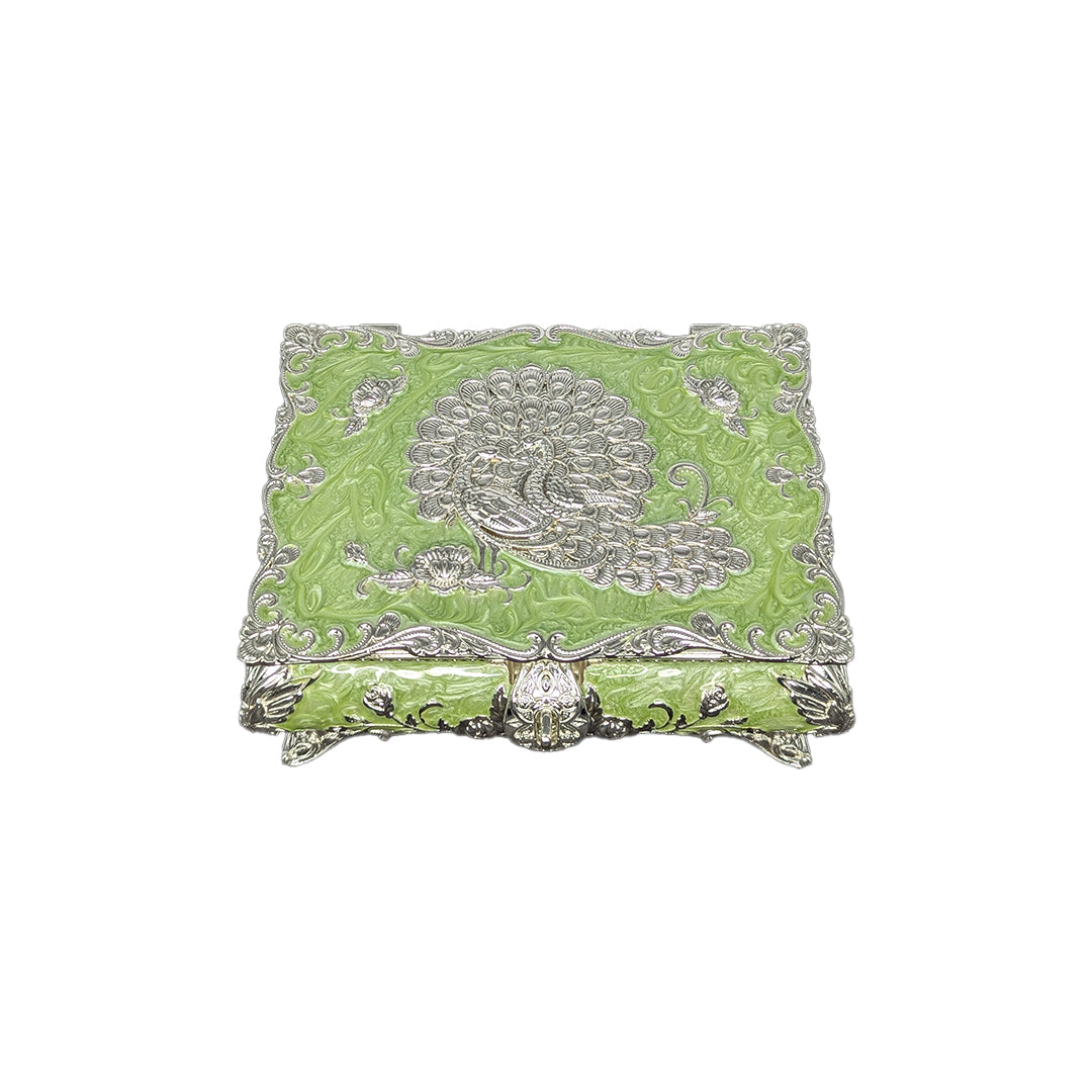 Peacock Impressed Jewelry Storage Box