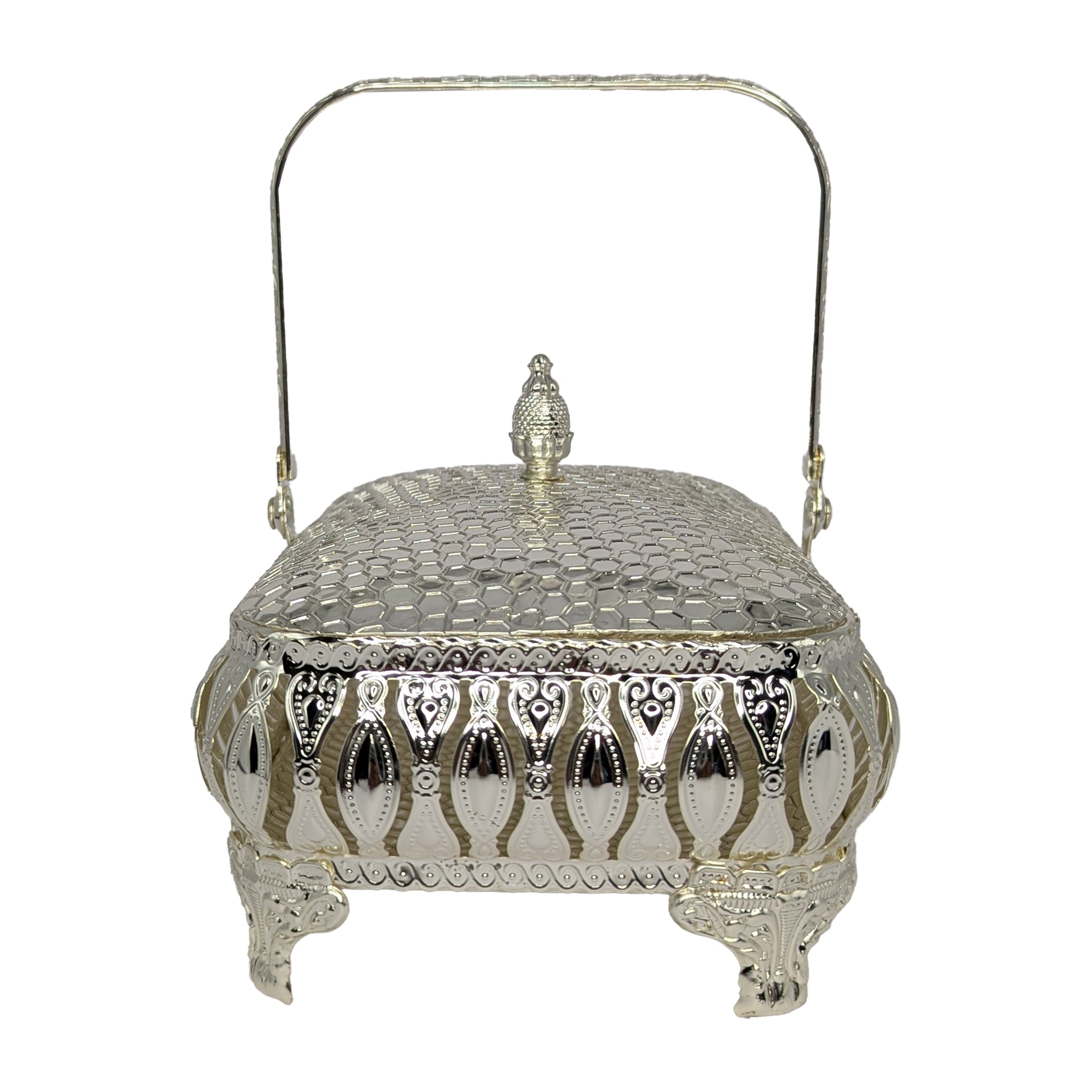 Silver Plated Designer Box with Handle