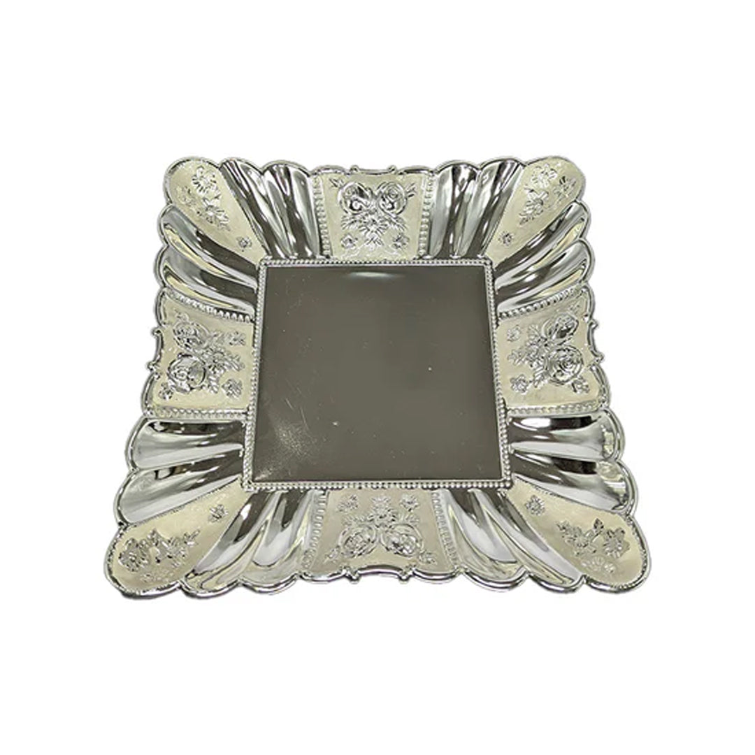 Elegant Square Silver Platter