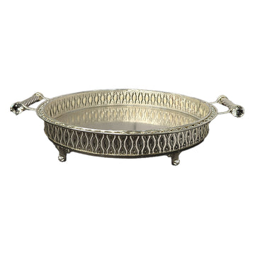 Handcrafted Royal Pedestal Round Tray