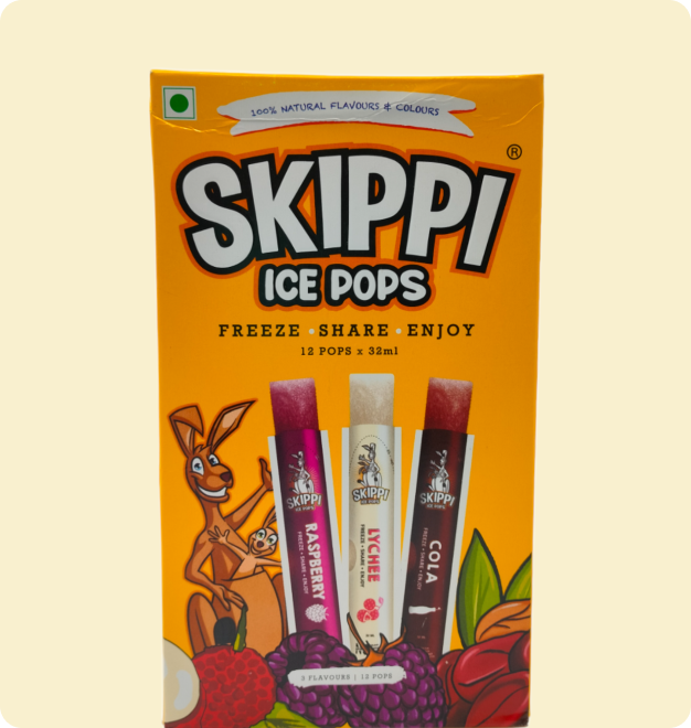 Skippi Ice Pops 12Pops X 32 ml Yellow