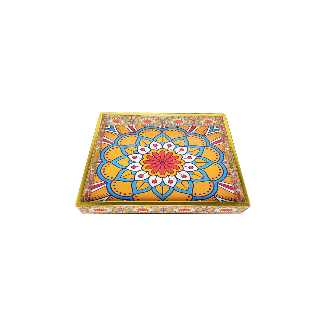 Sunburst Mandala Designer Tray