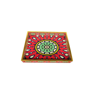 Flamboyant Wooden Serving Tray