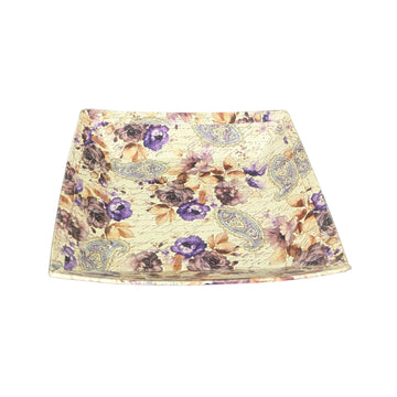 Floral Print Rectangular Serving Tray