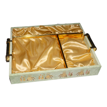 Luxury Decorative Gift Tray with Golden Satin Lining