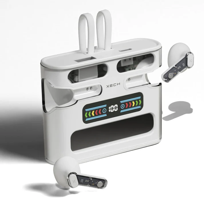 XECH TWS Wireless Earbuds with LED Display Charging Case & HD Sound