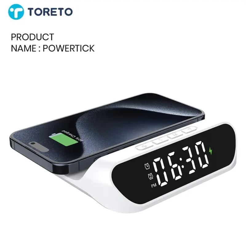 Toreto Powertick – Wireless Charging Digital Alarm Clock