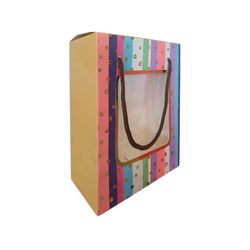 Multicolor Window Gift Box with Handle