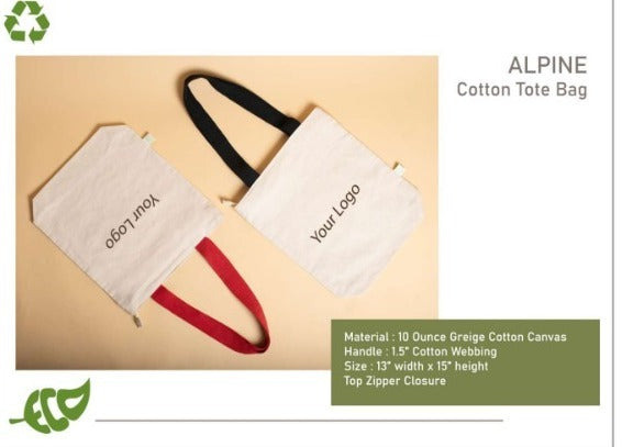 Oblique Alpine Cotton Tote Bag: 1N