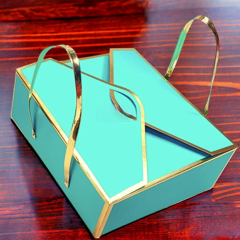 Square Premium Gift Hamper Bags with Gold Foiling