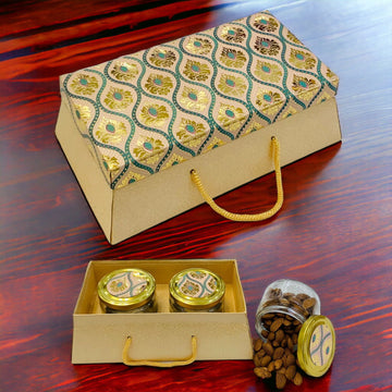 Golden Janmat Box with Handle: 2 Jars