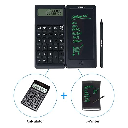Xech CalcPad 2 in 1 Calculator with LCD E Writer Notepad