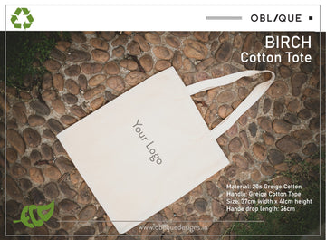 Oblique Birch Cotton Tote Jute Bag:1N