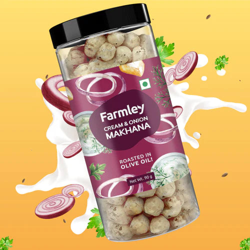 Farmley Cream & Onion Makhana Jar 83g