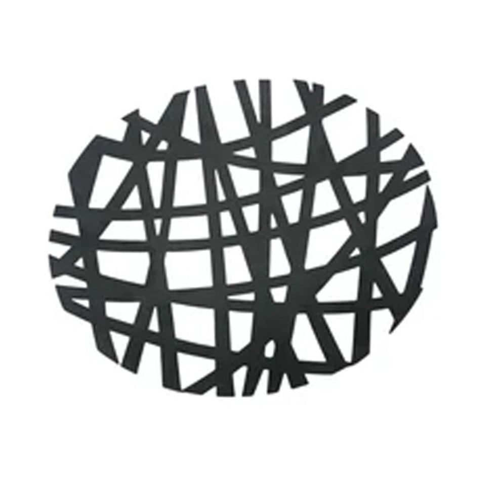 Modern Abstract Round Metal Basket