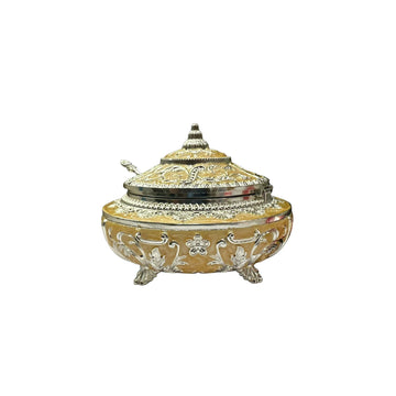 Regal Silver Lidded Box with Detailed Filigree