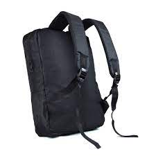 Slimz Backpack with Double Front Pocket: Black
