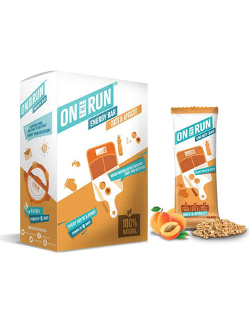 ON THE RUN Oats, Apricot & Cranberry Energy Bars (Pack of 6x30g)