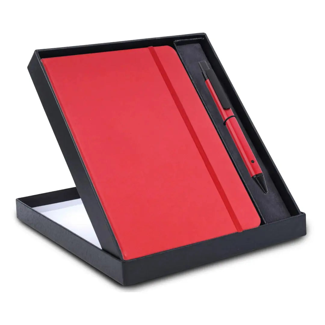 Classic Notebook Gift Set: A5 Elastic Notebook with Flat Pen