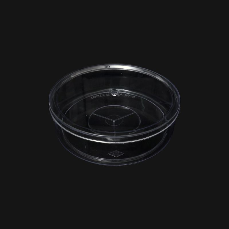 Round Transparent Super Crystal Box (20.5cmx20.5cmx5.4cm): 1 Nos