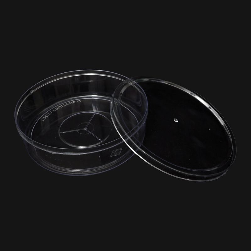 Round Transparent Super Crystal Box (20.5cmx20.5cmx5.4cm): 1 Nos