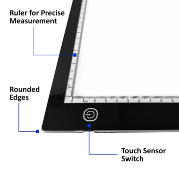 UltraSlim LED Light Tracing Pad with Touch Sensor & Ruler