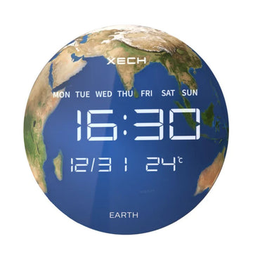 Xech Solaris Earth Themed Digital Clock