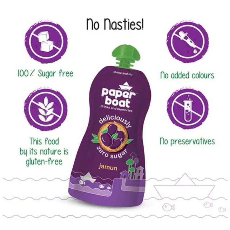 Paper Boat Juice Jamun Sugar Free 200ml - Doy Pack
