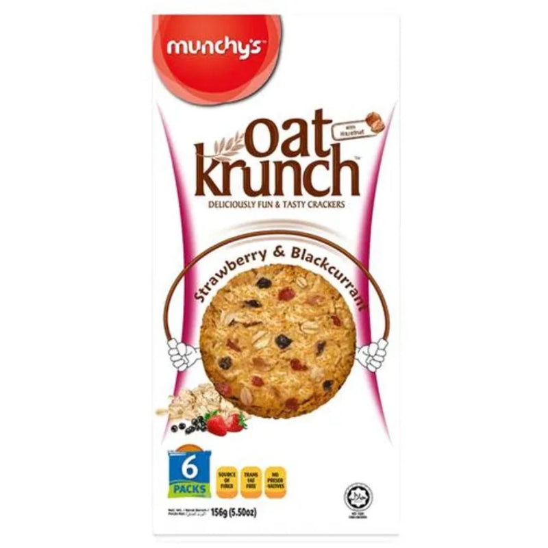 Munchys Oat Krunch Strawberry & Blackcurrant 156g