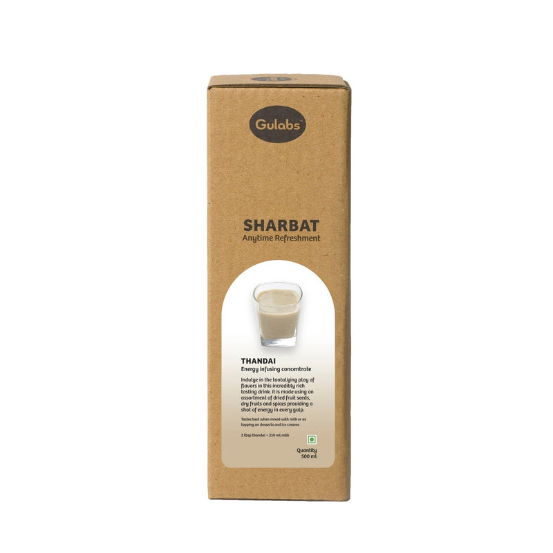 Gulabs Thandai Sharbat (Syrup) 500ml - Glass Bottle