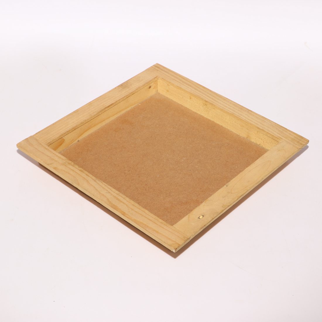 Square Hardwood Brown Basic Tray