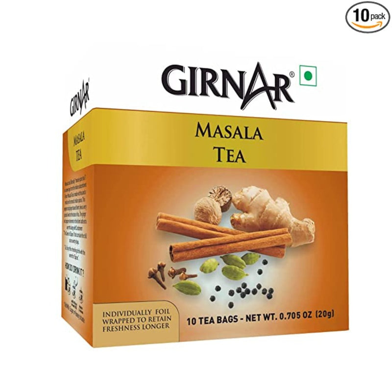 Girnar Black Tea Masala Tea 10 Tea Bags - Box