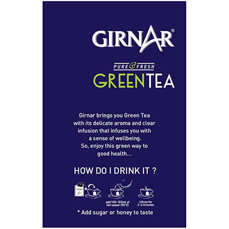 Girnar Green Tea Pure Fresh 10 Tea Bags - Box