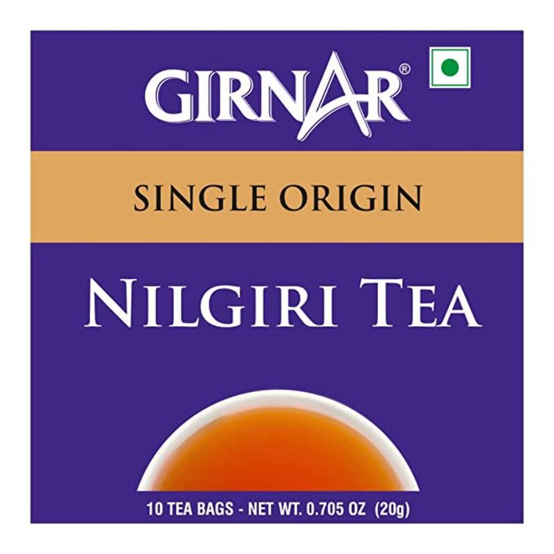 Girnar Black Tea Nilgiri Tea (Single Origin) 10 Tea Bags - Box