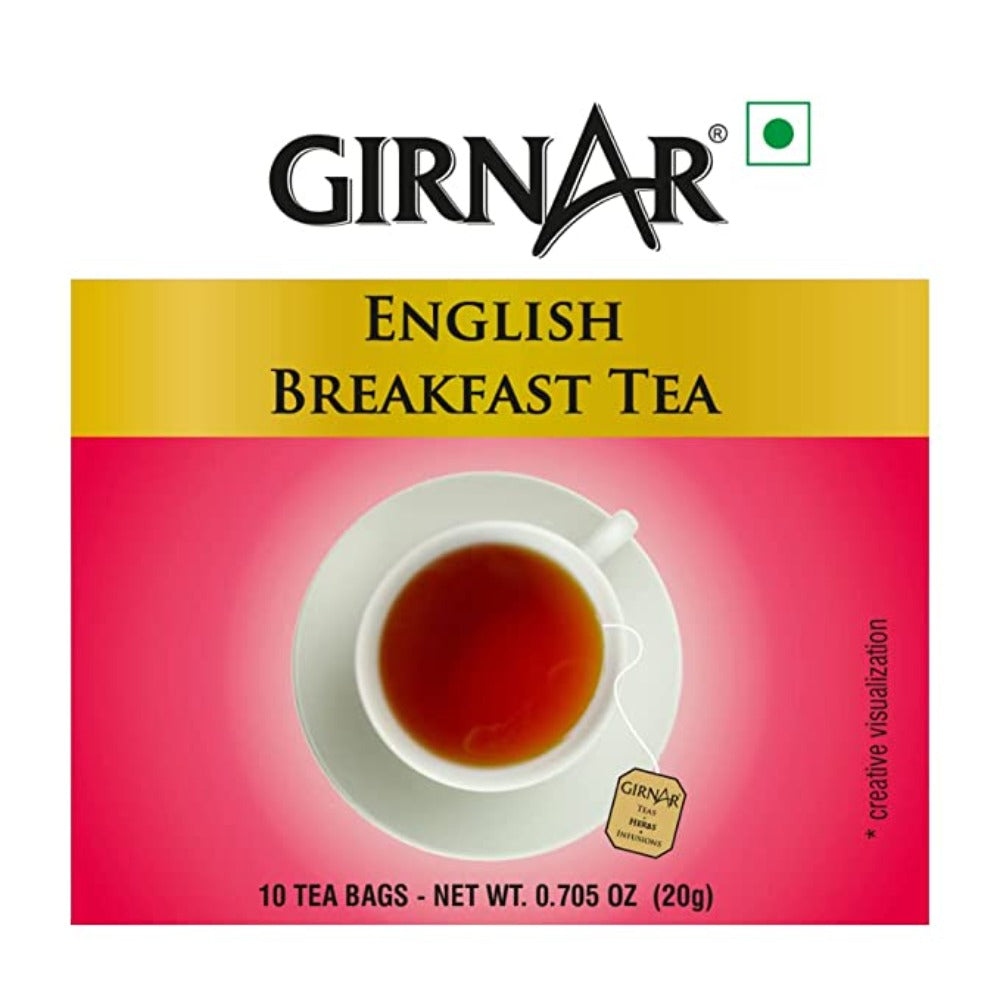 Girnar Black Tea English Breakfast Tea 10 Tea Bags - Box
