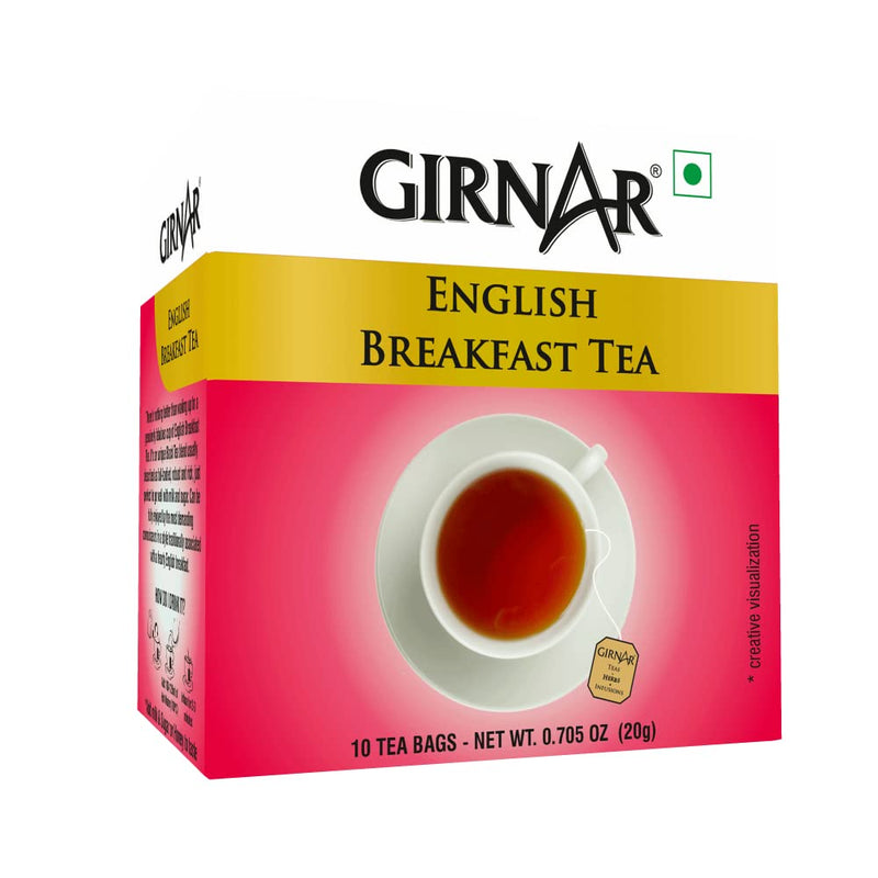 Girnar Black Tea English Breakfast Tea 10 Tea Bags - Box