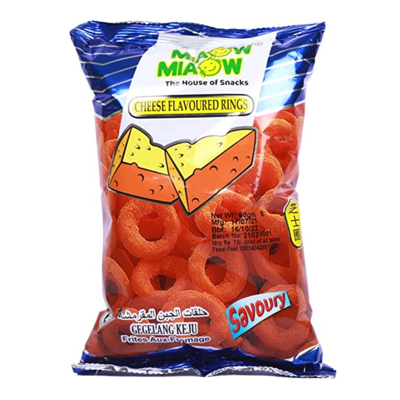 Miaow Miaow Flavoured Cheese Rings 60g