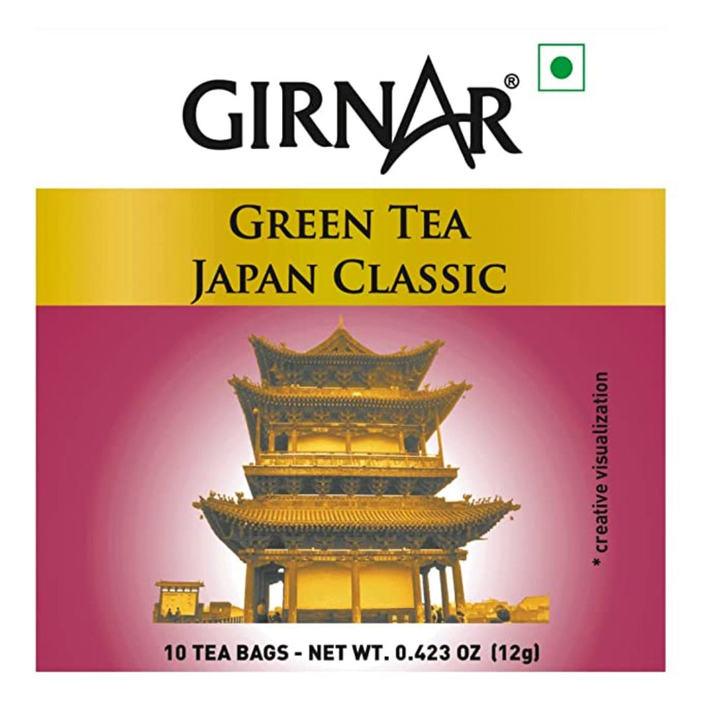 Girnar Green Tea Japan Classic 10 Tea Bags - Box