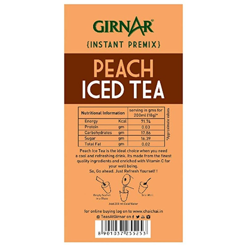 Girnar Instant Premix Iced Tea Peach 5 Sachets - Box